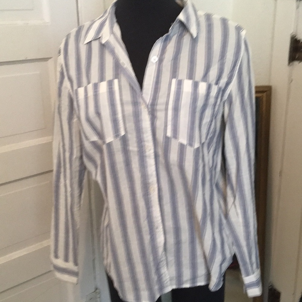 Railroad striped button up
